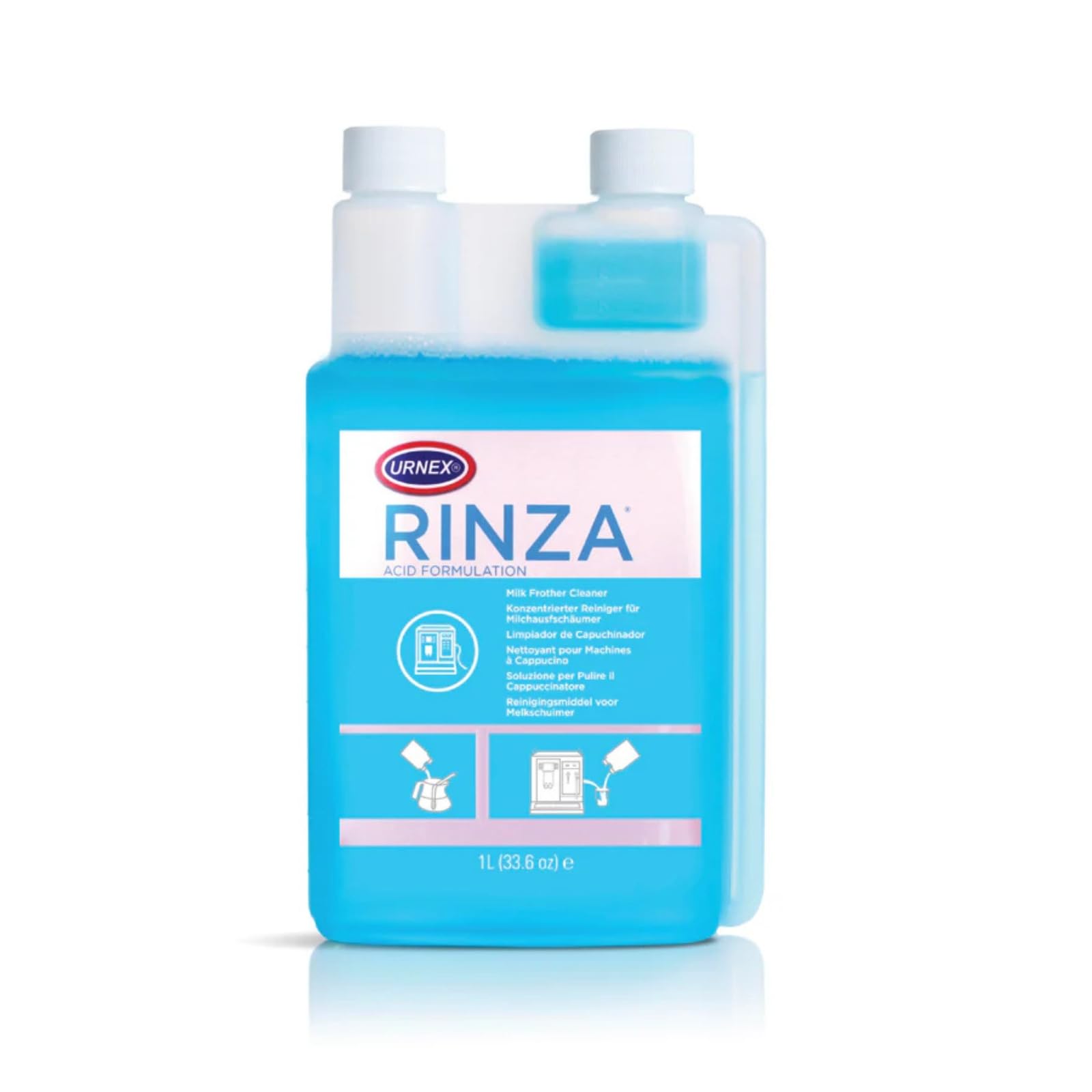 Urnex FC687 Rinza Acidic Liquid Concentrate Milk Frother Cleaner, 1.1L