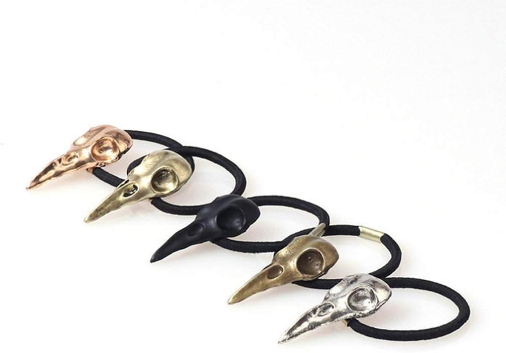 Lurrose 4PCS Halloween Hair Bands Crows Skull Hair Ties Punk Hair Rope Elastic Hair Rings Ponytail Holders for Woman Girls - Image 4