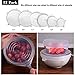 TINANA 14PCS- Silicone Stretch Lids12 Pack, with Oil Funnel and Silicone Spatulas, Fit Various Size and Shape of Containers, Reusable, Durable and Expandable Food Covers, Keeping Food Fresh, Dishwashe