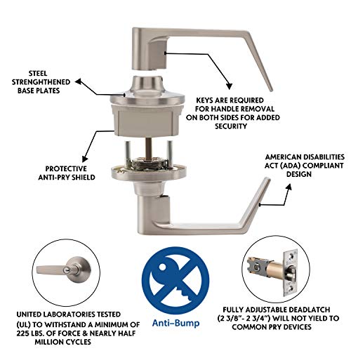 Lever Lock YC03 Communicating Commercial Grade II Double Cylinders