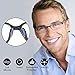 Eyeglass Nose Pads, 20 Pairs Eyeglasses Pads & Soft Silicon Adhesive Nose Pads, Anti-Slip Nose Pads for Glasses, Eyeglasses, Sunglasses (Transparent + Black, 20 Nose Pads+ 4 Eyewear Retainer)
