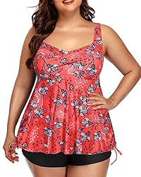 Aqua Eve Women Plus Size Tankini Swimsuit Two Piece
