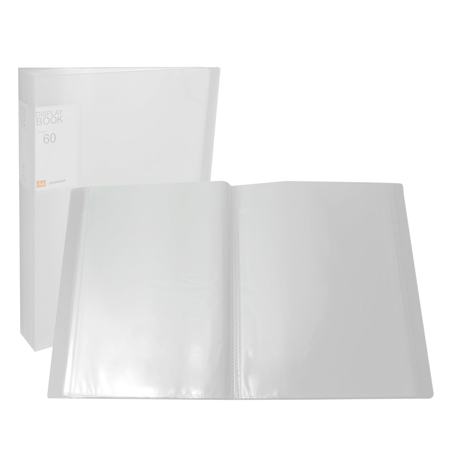 PATIKIL 9.4x12.2 Binders with Plastic Sleeve, PP 60 Pockets Waterproof Sheet Folder Protector Portfolio for Paper Presentation Artwork Display, Clear