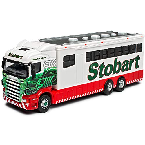 Scania High Line Pferdebox Eddie Stobart LKW mit Sockel 1/76 Atlas Sonderangebot Modell Auto mit individiuellem… – Bild 3