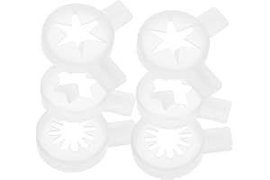 Cabilock 6pcs Ice Cream Machine Nozzle Set Versatile Decorative Attachments for Unique Soft Serve Shapes