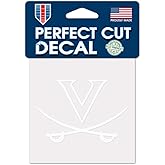 Wincraft NCAA Virginia Cavaliers 4x4 Perfect Cut White Decal, One Size, Team Color