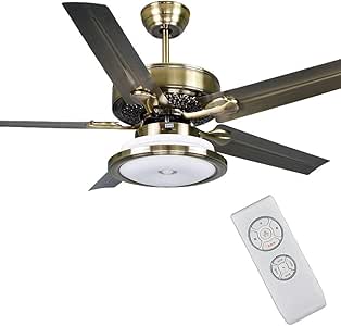 Ventilador de techo ZHAOSHUNLI Luz de 48 Pulgadas LED Hoja de Hierro