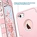 ULAK iPhone SE Case,iPhone 5S Case, Heavy Duty Protection Case with Hybrid High Soft Silicone + Hard PC Case Slim Fit for Apple iPhone 5/5S/SE (Rose Gold)