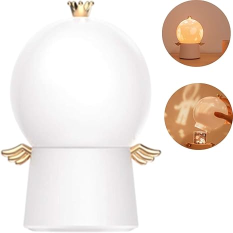 Amazon Co Jp 常夜灯プロジェクター 常夜灯 かわいいアクセサリー内蔵オルゴール 子供の夜の光赤ちゃんと子供の寝室 ゲームルーム ホームシアターに最適 Angel White ホーム キッチン