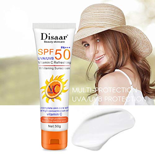 Snail Sunscreen Moisturizing SPF 50 PA+++ UVA/UVB Protection, Water Resistant Whitening Sunscreen Cream for Body and Face BiuBuy (D)