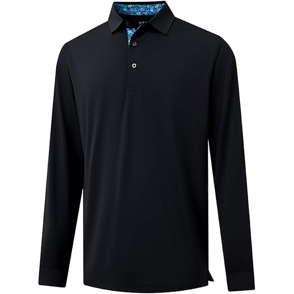 Men's Solid Stripe Casual Sports Shirt, 2023 Zip Polo Collar