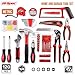 Hi-Spec 120 pc Home & Garage Tool Kit with Long Nose Pliers, Tongue and Groove Pliers, Ratcheting Bit Driver, Claw Hammer, Hack Saw, Precision Screwdriver Set, Adjustable Wrench & Sockets Tool Set