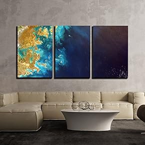 Aerial View of Continents and The Ocean x3 Panels