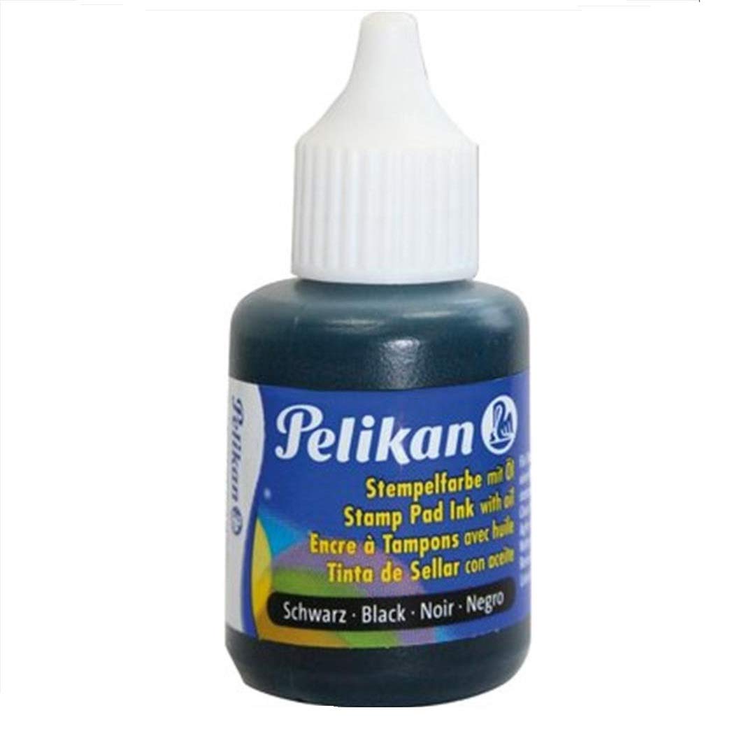 Inchiostro CON OLIO per timbri in Metallo Pelikan Nero 30 ml 0BBB11
