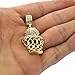 Mens Gold Tone Basket Ball Pendant Hip-Hop 3mm 30