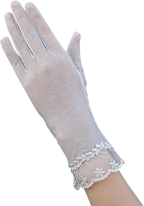 Amazon Euyqs レディース 手袋 Uvカット おしゃれ 自転車 運転 滑止め付 日焼け対策 薄手袋夏 1 グレー 手袋 通販