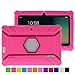 Turpro Kids' Shockproof Silicone Case for Chromo Inc 7 inch, Alldaymall A88X, Dragon Touch Y88X Plus/Y88X, VURU A33, NPOLE 7 Inch Tablet (Hot Pink)