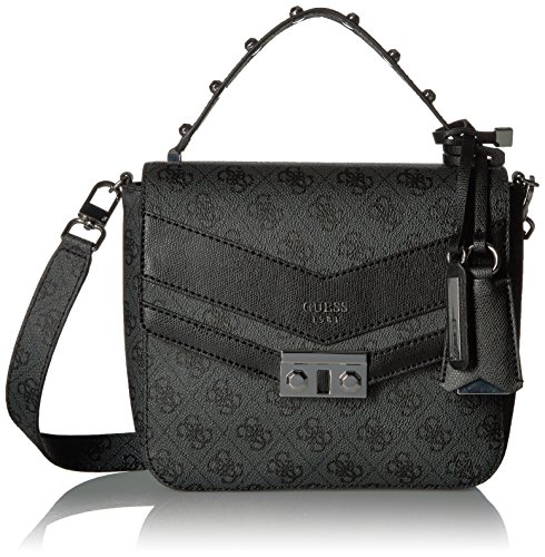 GUESS Slater Top Handle Flap, Coal