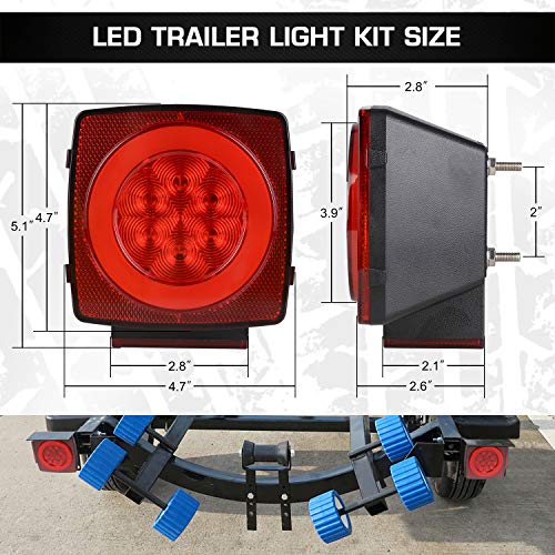 Linkitom New Halo Submersible LED Trailer Light, Super Bright Brake