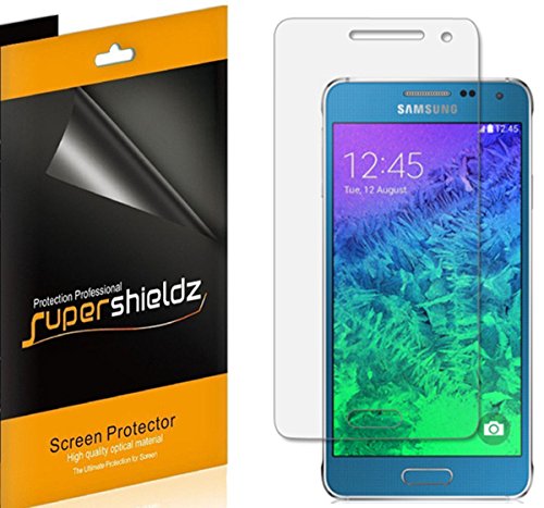 [6-Pack] Supershieldz- Anti-Bubble High Definition Clear Screen Protector For Samsung Galaxy Alpha + Lifetime Replacements Warranty - Retail Packaging