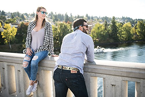 Croakies (CROCY Artisan 2 Belt, Bottle Opener Buckle, Snowfall, 42" - Thumbnail 4