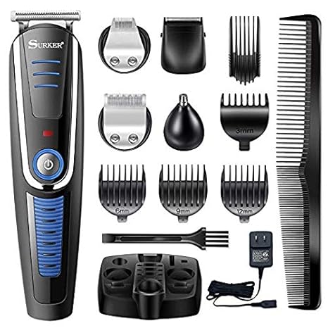 Surker Hair Clippers For Men 5 In 1 Pro Cordless Hair Trimmer