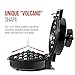 Chefman Perfect Pour Volcano Belgian Waffle Maker ®, Round Electric Waffle Iron, Easy Use, No Overflow Design - FREE Measuring Cup & Pour Spout, Silver/Black