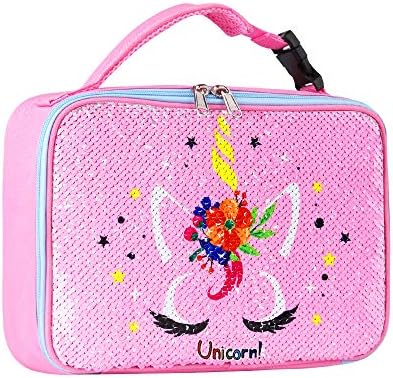 unicorn sequin lunch bag