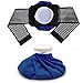 AZMED Breathable and Adjustable Ice Wrap with Hot and Cold 6 Inch Reusable Ice Bag Pack for Hot and Cold Therapy - Black Color