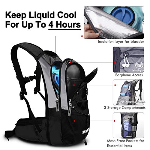 Mothybot Hydration Pack, Insulated Hydration Backpack with 2L BPA Free