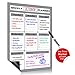 Dry Erase Weekly Calendar Planner 11x17 inch | Magnetic Refrigerator Calendar Whiteboard | To Do List , Chore Chart , Grocery Shopping List , Reminder | With Expo Dry Erase Markers