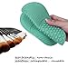 Makeup Brush Cleaning Mat, ESARORA Makeup Brush Cleaner Pad Set of 2 Cosmetic Brush Cleaning Mat Portable Washing Tool Scrubber Suction Cup (Green)