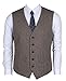 Ruth&Boaz 2Pockets 5Buttons Wool Herringbone / Tweed Business Suit Vest