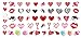 Valentine's Day Nail Decals Set #2 Water Slide Nail Art Decals - Salon Quality 5.5