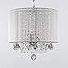 Crystal Chandelier Chandeliers with Large White Shade H15
