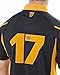 Guinness Signature Performance Rugby Jersey, Large - Grey/Mustard Short Sleeve Polyester Polo Shirt