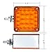 cciyu Side Marker Light 52 Leds Stop Turn Tail Lamp Amber/Red Double Face Stud Mount Cab Fender Marker Light Stop Turn Signal Light Tail 52 LED Light(Red + Amber)