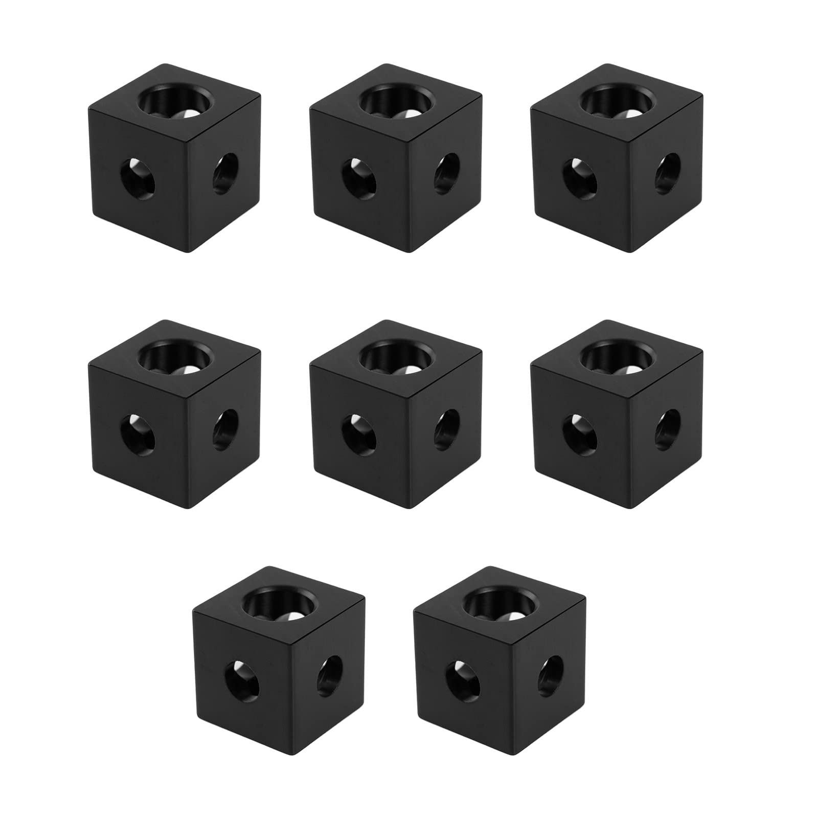 EMSea 8PCS Three Way Cube Corner Connectors Black Corner Bracket Cubes fit for All 2020 Series V-Slot Aluminum Extrusions Profile 20x20x20mm
