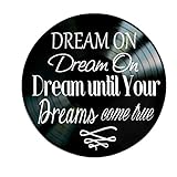 Dream On Song Lyric Art inspired by Aerosmith Vinyl Record Album Wall Decor