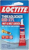 Loctite  Heavy Duty Threadlocker, 0.2 oz, Red 271, 12 Pack
