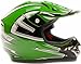 Typhoon Youth Kids Offroad Gear Combo Helmet Gloves Goggles DOT Motocross ATV Dirt Bike Motorcycle Green Black, Medium