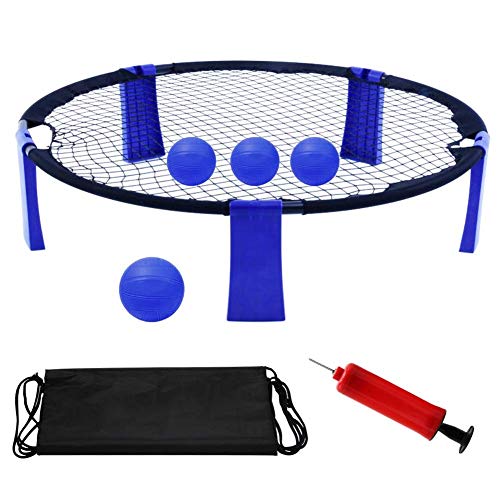 YourPartner Volleyball Spike Game for Beach, Lawn, Outdoor, Yard Playing, Blue - Thumbnail 6