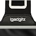 iGadgitz Reflective Anti-Slip Black Sports Jogging Gym Armband for Sony Xperia Z5 Compact E5803 E5823 with Key Slot