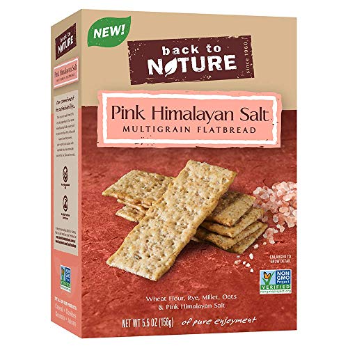 image for Back to Nature Crackers, Non-GMO Pink Himalayan Multigrain Flatbread, 