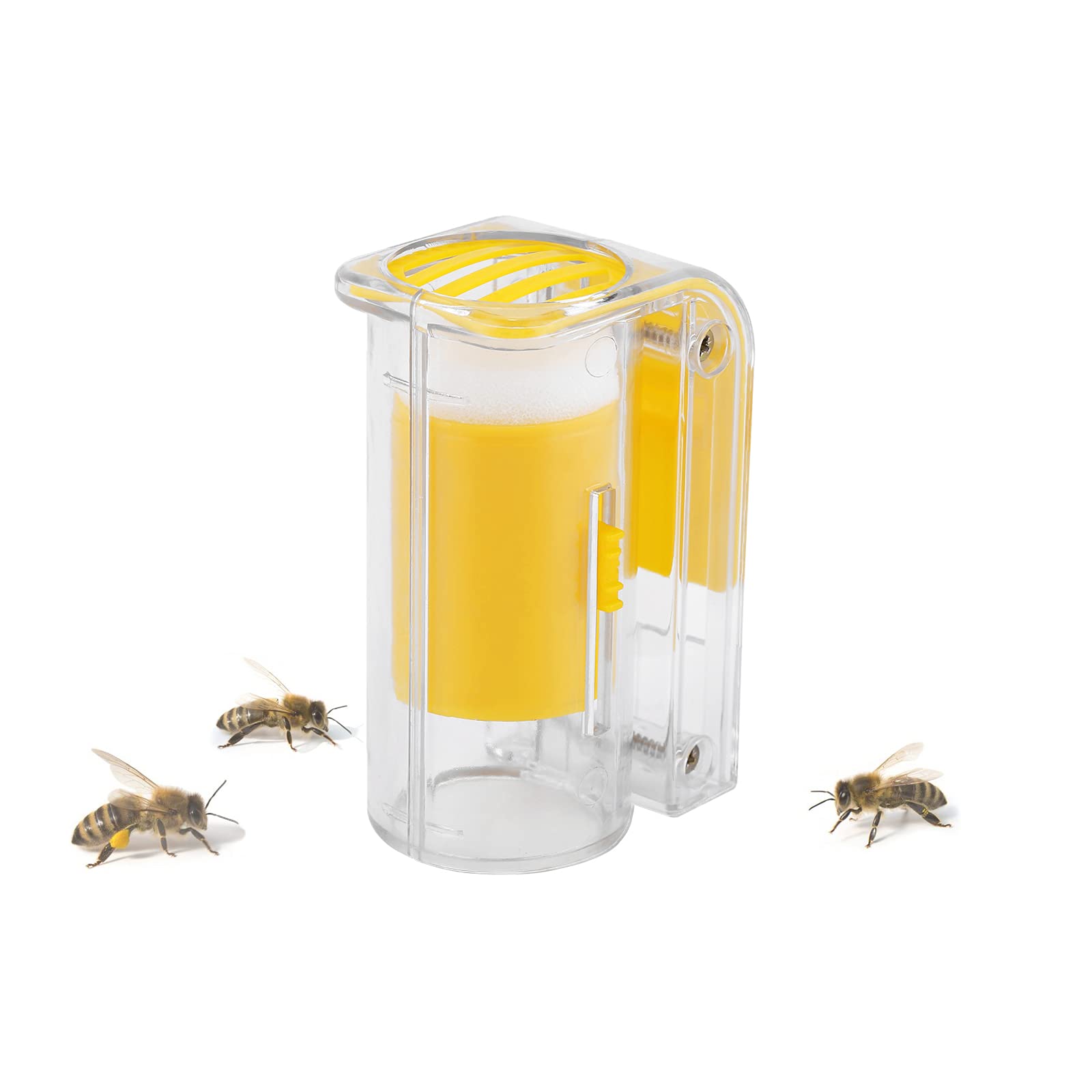 Bewinner Queen Bee Catcher/Cage Bee Queen Marking Catcher Plastic Single Handed Marker Bottle Plunger Plush Beekeeper Tool Single Hand - Beekeeping Tools