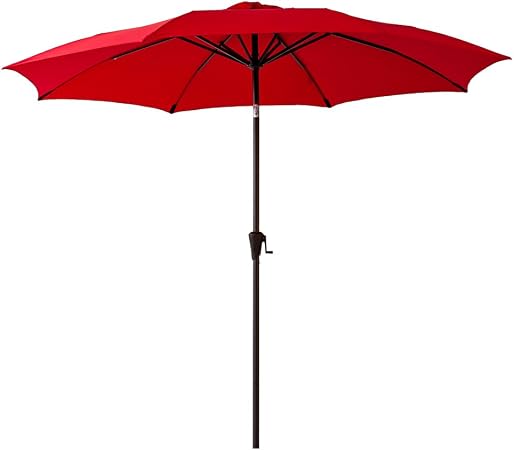 Amazon Com Flame Shade 10 Ft Outdoor Patio Umbrella With Tilt Red Garden Outdoor