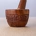 Rusticity® Wooden Mortar and Pestle | Pestle and Mortar Bowl, Herb Grinder for Spices | Handmade Round Manual Kharal Smasher | 4x4 in