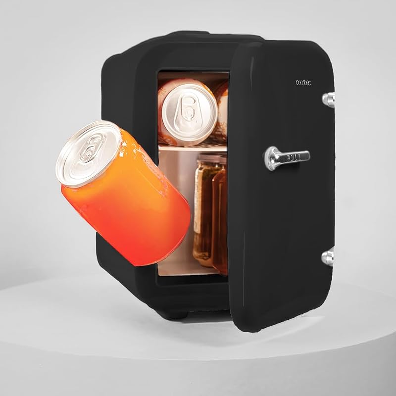 Mini-Kühlschrank Bolero MiniCooling 4L Havanna Black, Betrieb mit 12V-220V, Kompatibel mit Auto und Wohnwagen, Kühl- und Heizfunktion, Temperaturbereich 5-65º, Einfacher Transport.