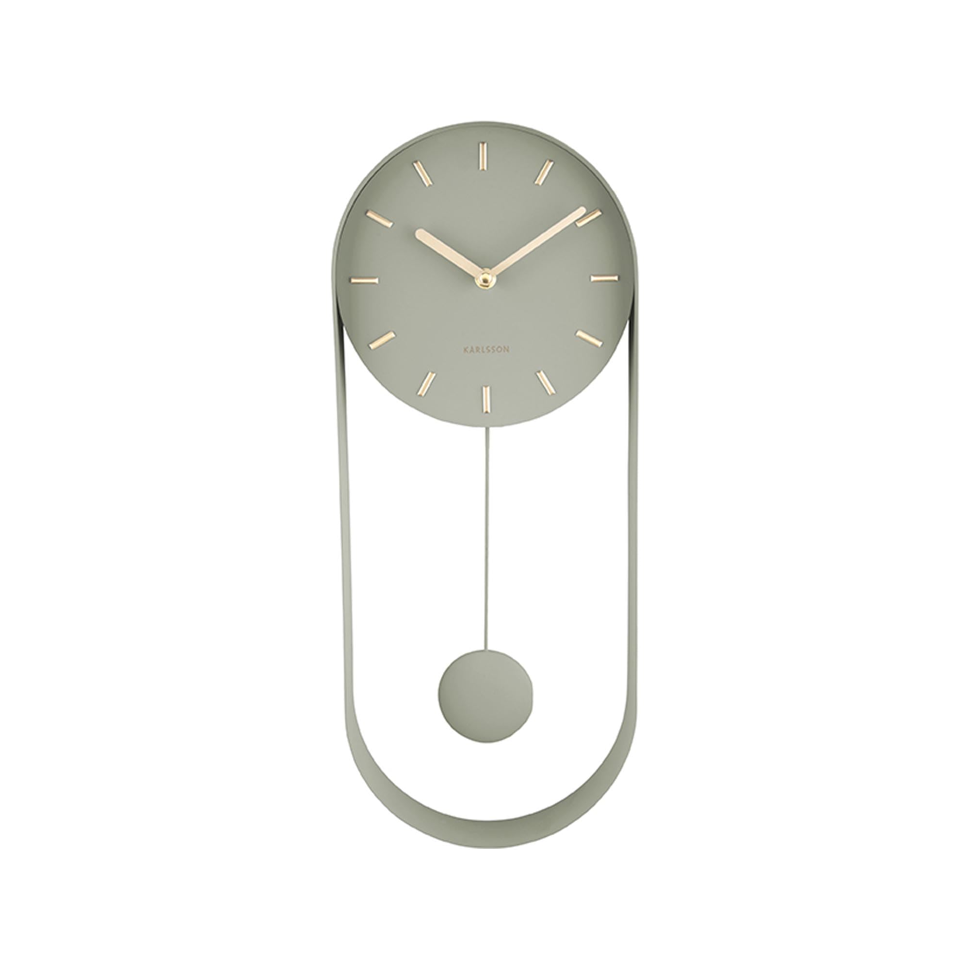 Karlsson Charm 'Pendulum' Wall Clock - JUNGLE GREEN (KA5822DG)