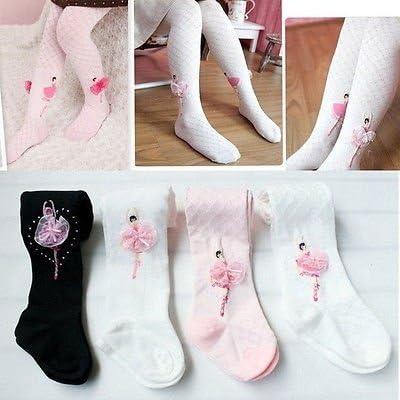Naomi Kids Toddler Girls Socks Leggings Tights 2-10Y For Ballet Dancing Party MY White S